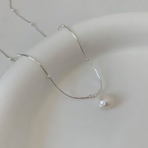 925 Silver Natural Pearl Necklace
