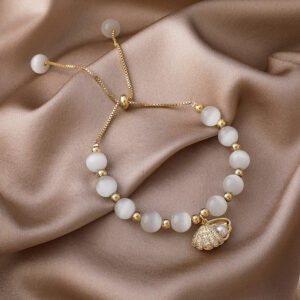 Seashell Opal Bead Bracelet