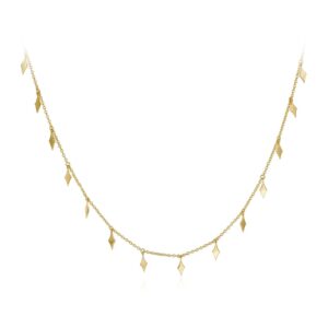 Sterling Silver Diamond Sequin Necklace