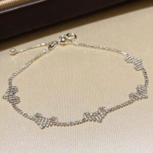 Sterling Silver Heart Link Necklace and Bracelet Set