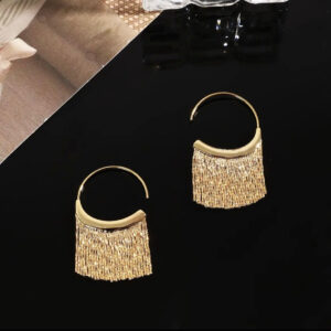 Scalloped Tassel Earrings