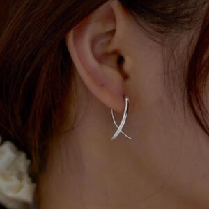 Sterling Silver Simple Line Earrings