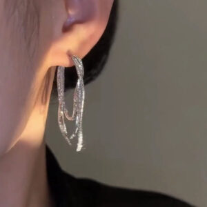 Triple-Layer Chain Tassel Earrings ??Gold & Silver | 18K Plated